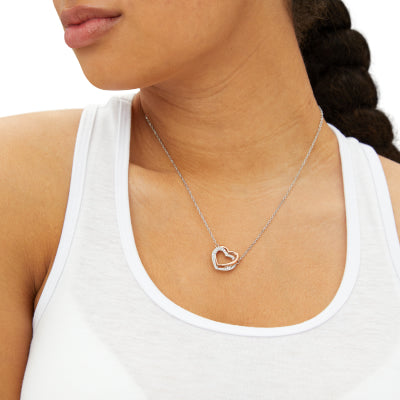 To my Mom Twin Hearts Necklace perfect gift for Mom