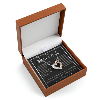 To My Mother in Law Twin Hearts Necklace, perfect gift for Mother-in -law