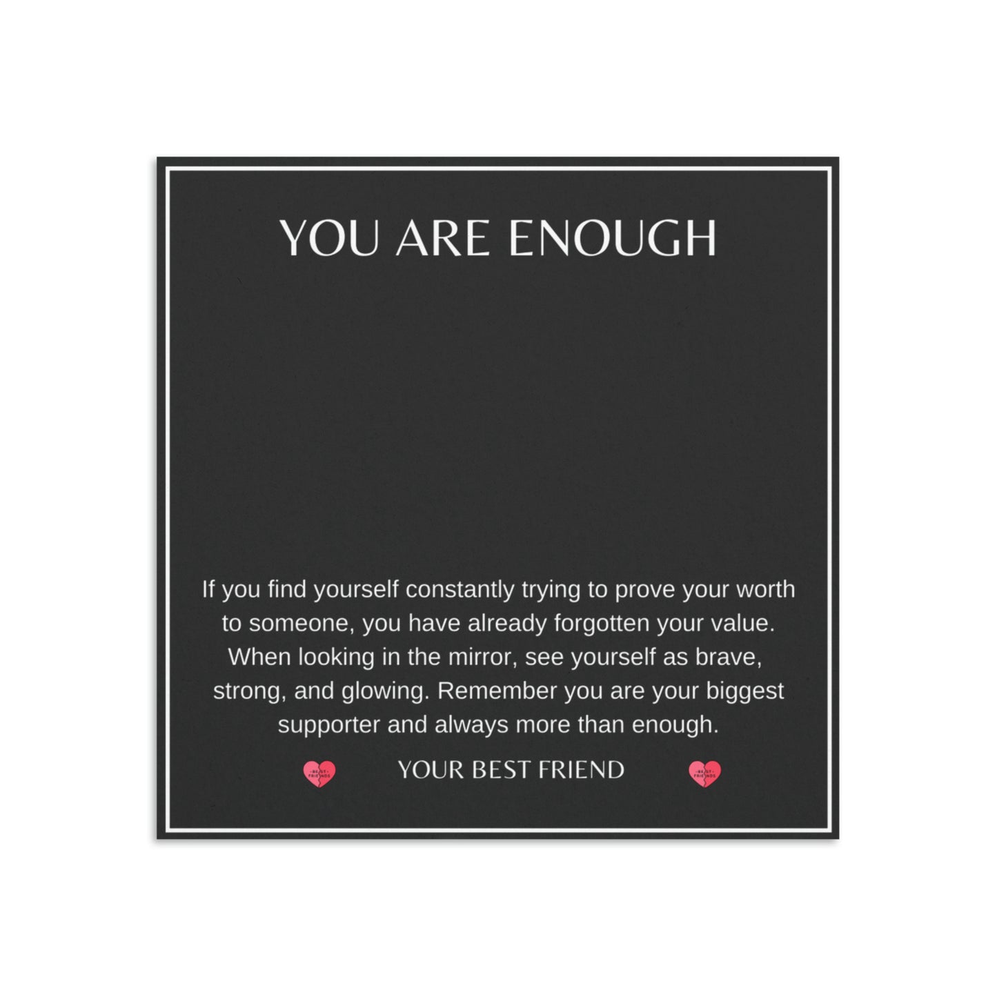 You Are Enough BFF Half Heart Necklace Set | Birthday Gift for Friend