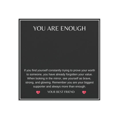 You Are Enough BFF Half Heart Necklace Set | Birthday Gift for Friend